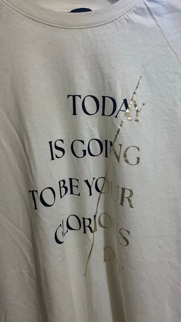 Baskılı Beyaz Kadın Tişört - Görsel 3