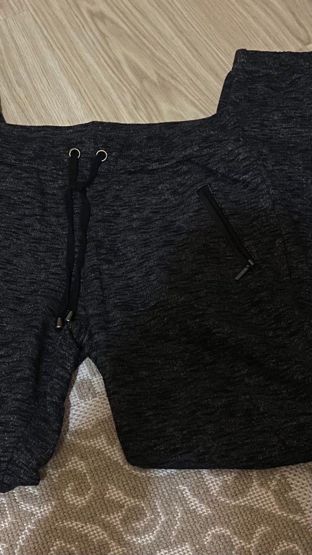 Gri Fermuarlı Dar Kesim Eşofman Altı - Görsel 2