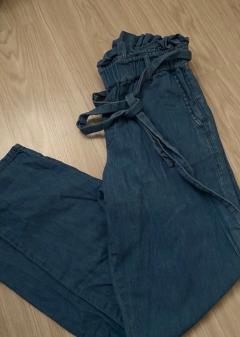 LC Waikiki Kemerli Lacivert Kadın Kot Pantolon