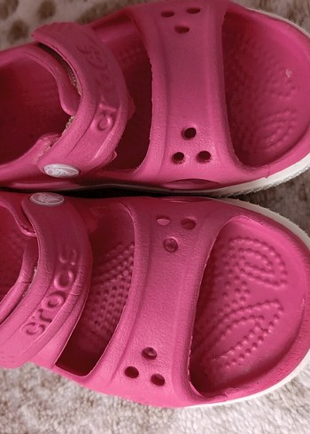 Crocs Crocs Kız Çocuk Pembe Cırtlı Terlik