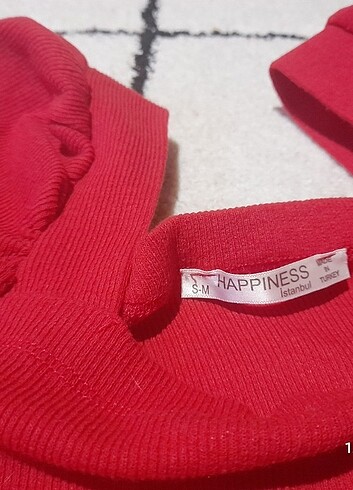 Happiness Kadın kırmıı t-shirt