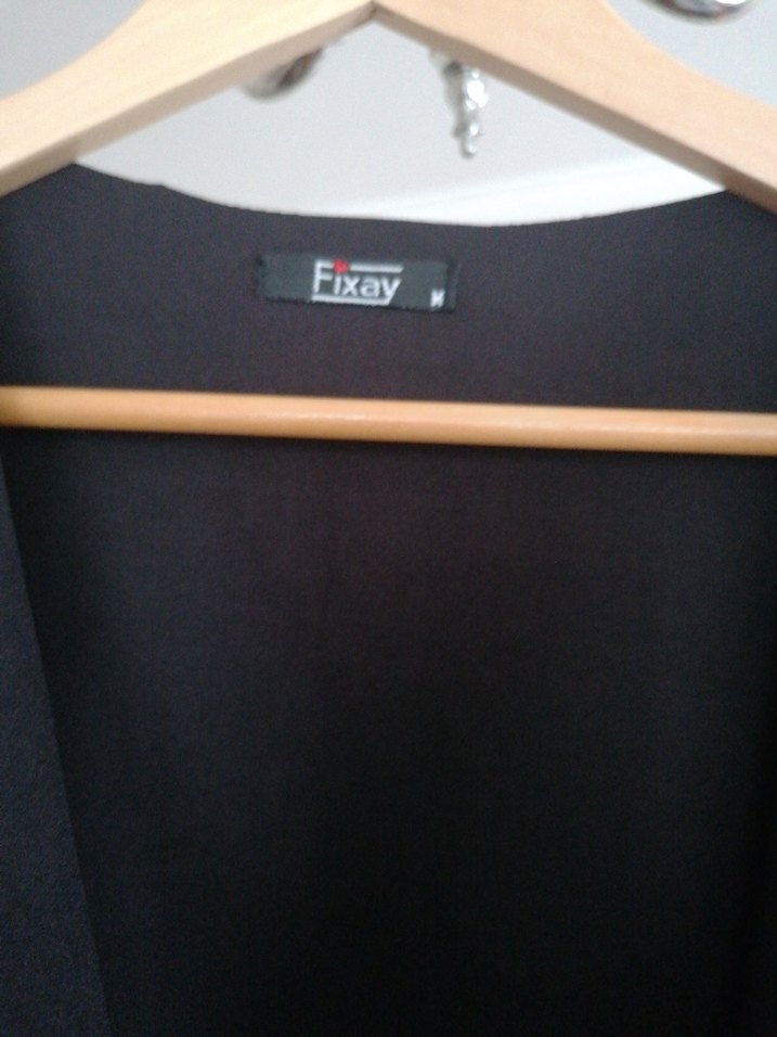 Siyah Süet Kemerli Midi Kadın Yelek - Görsel 4