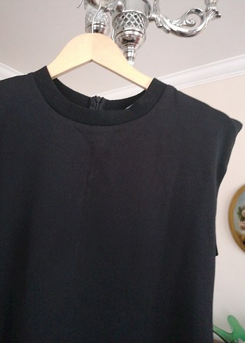 Siyah Kolsuz Midi Triko Elbise - Görsel 2