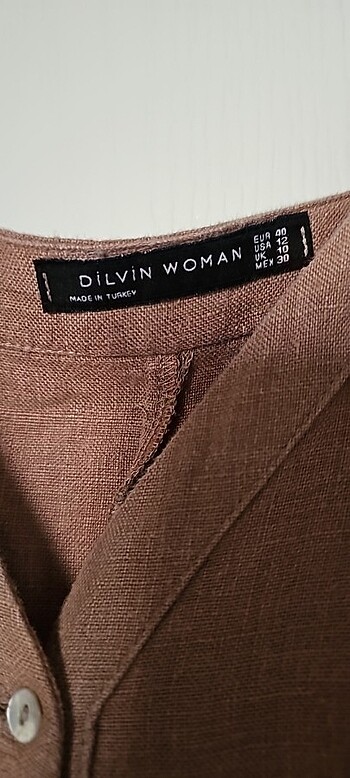 Dilvin Dilvin marka keten karışımlı 40 beden elbise