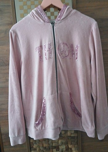 kadin Pembe Fermuarlı Sweatshirt