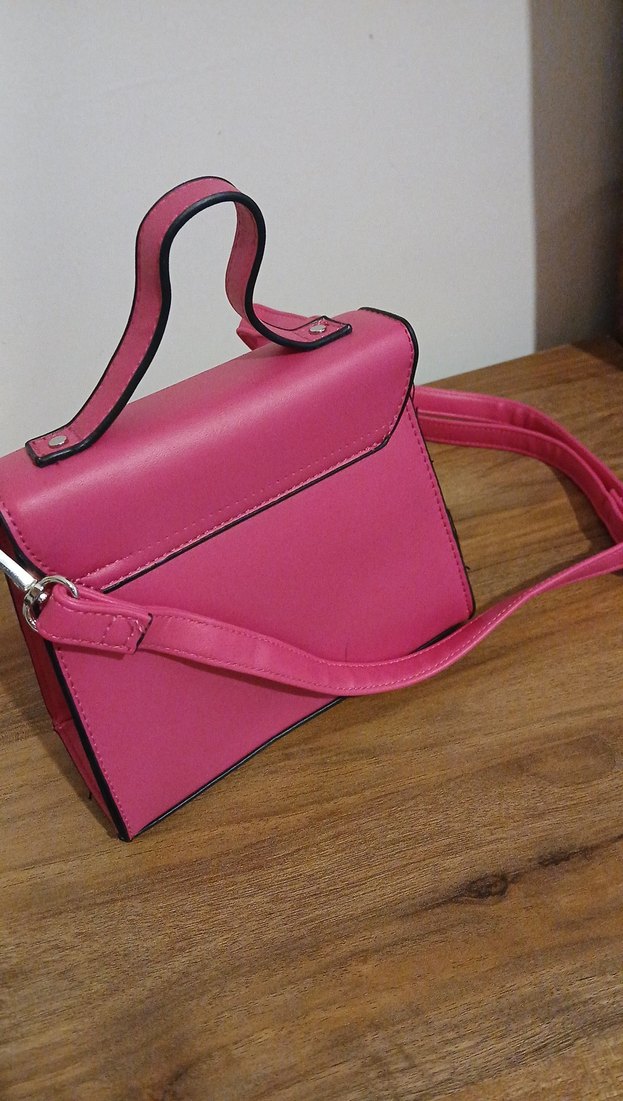 Pembe Deri Kadın Çanta - Görsel 3
