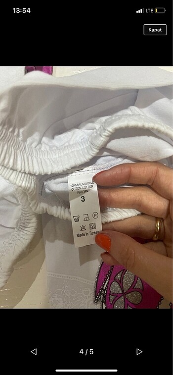 24-36 Ay Beden beyaz Renk Çocuk tayt