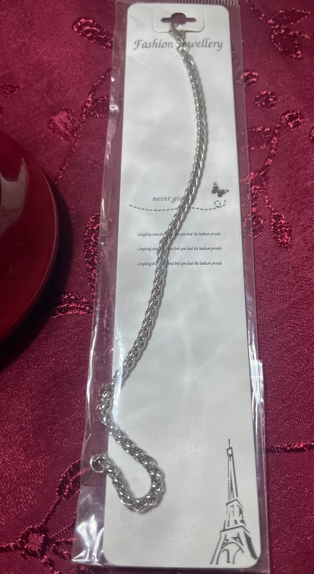 Gri Yılan Desenli Zincirli Kadın El Zinciri - Görsel 2