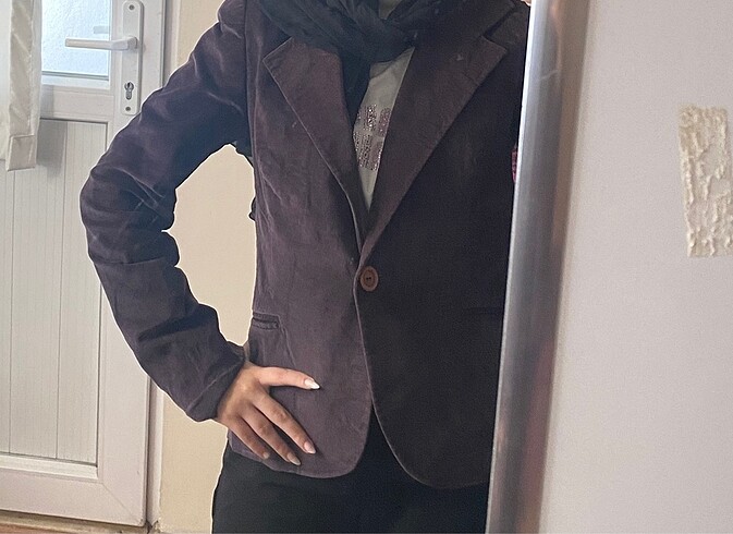 Vintage tam kalıp blazer