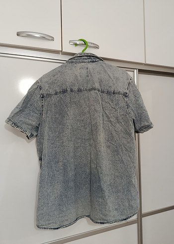 l/xl Beden gri Renk LCW Eskitme Jean Gömlek
