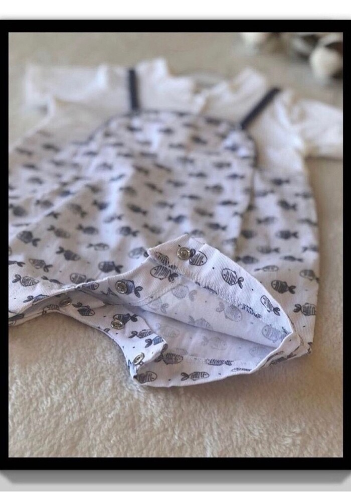 Balık Figürlü Çıtçıtlı Tulum (6 Ay) - Görsel 3