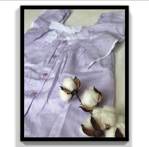 Keten Lila Elbise (2-3 Yaş) - Görsel 4