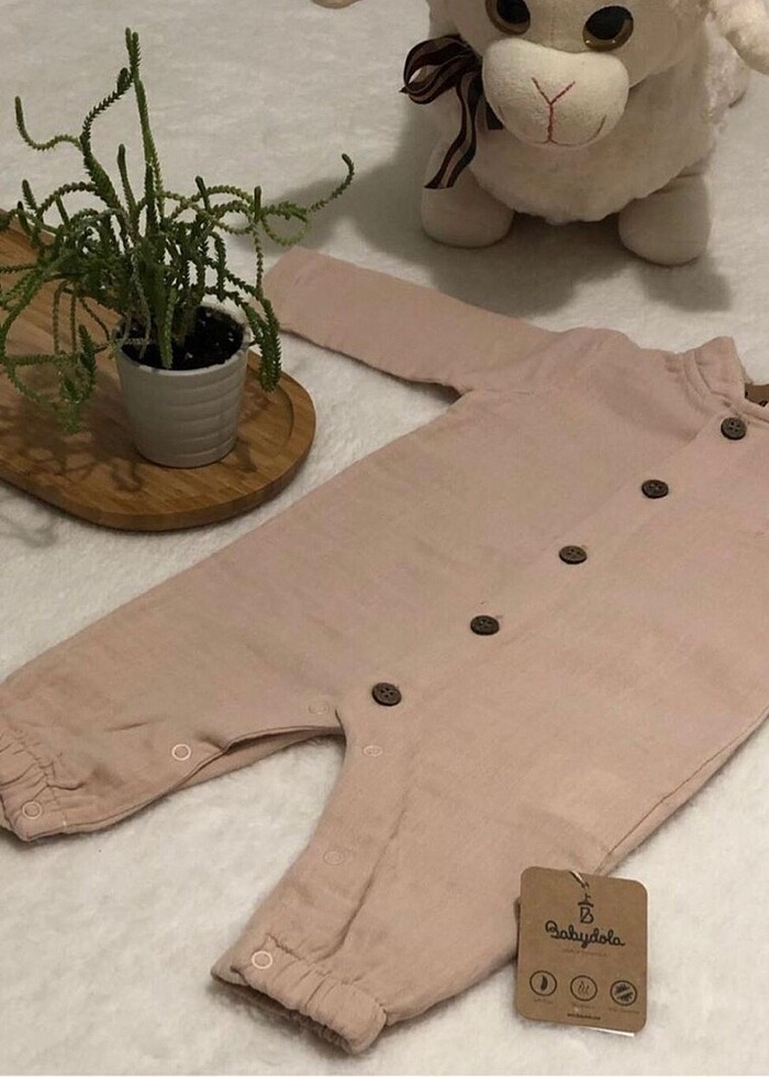 Pudra Rengi Mu?slin Kumas? Tulum (6 Ay) - Görsel 2