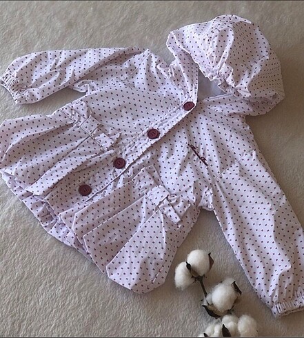 Microfiber Su Gec?irmez Beyaz Yag?murluk (6-9 Ay) - Görsel 4