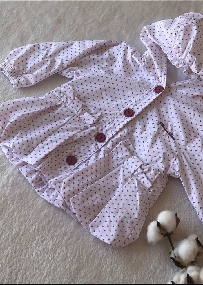 Microfiber Su Gec?irmez Beyaz Yag?murluk (6-9 Ay) - Görsel 4