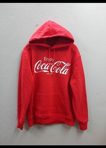 H&M H&M Coca-Cola baskılı kırmızı sweatshirt 