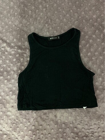 Colins siyah esnek crop