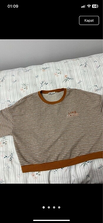 çizgili sweatshirt