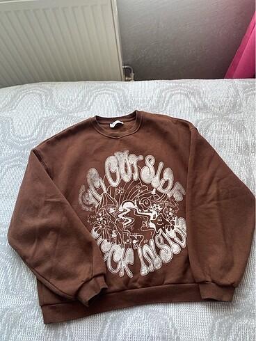 bershka kahverengi sweatshirt