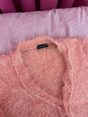 Trendyol & Milla pembe hırka crop takım