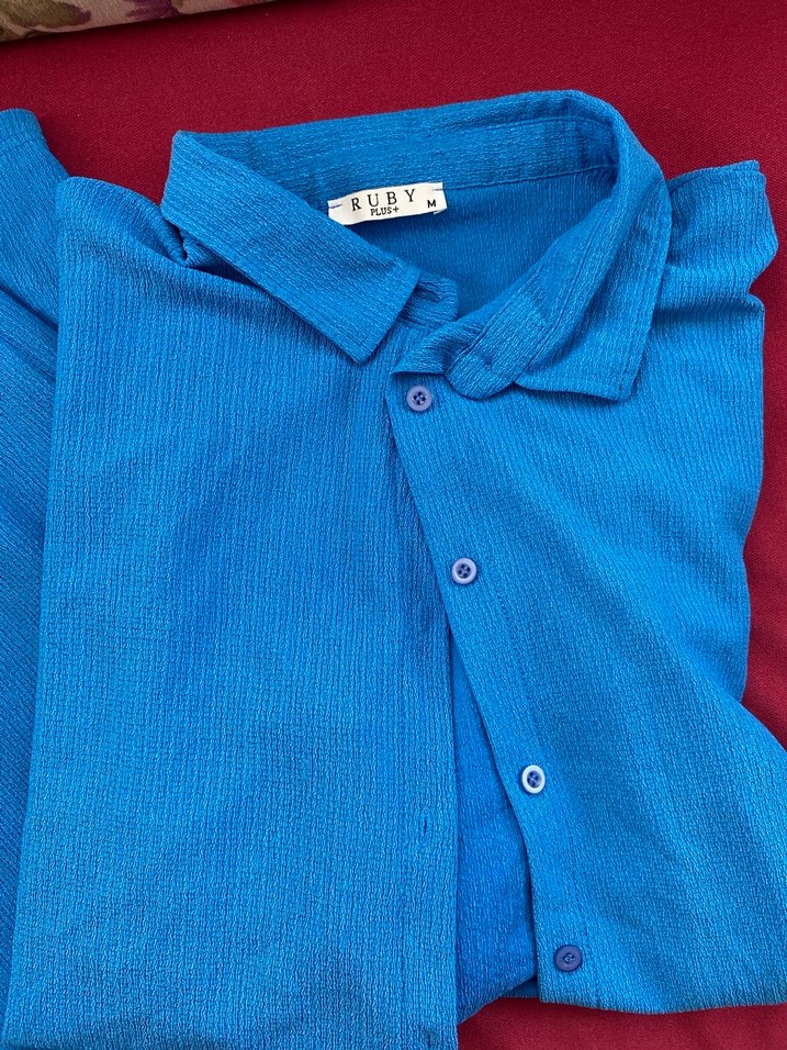 Mavi Düğmeli Uzun Kollu Takım - Görsel 3