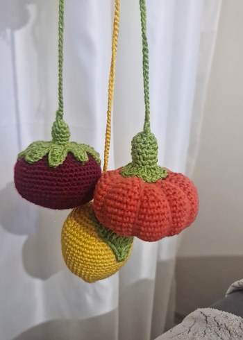 Bohem Tarzda Örgü Meyve Süsleri - Görsel 2