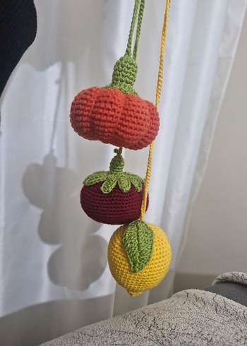 Bohem Tarzda Örgü Meyve Süsleri - Görsel 3