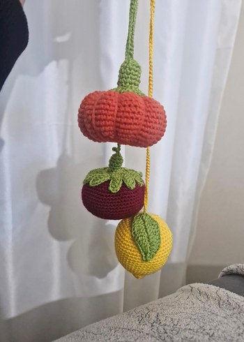 Bohem Tarzda Örgü Meyve Süsleri - Görsel 4