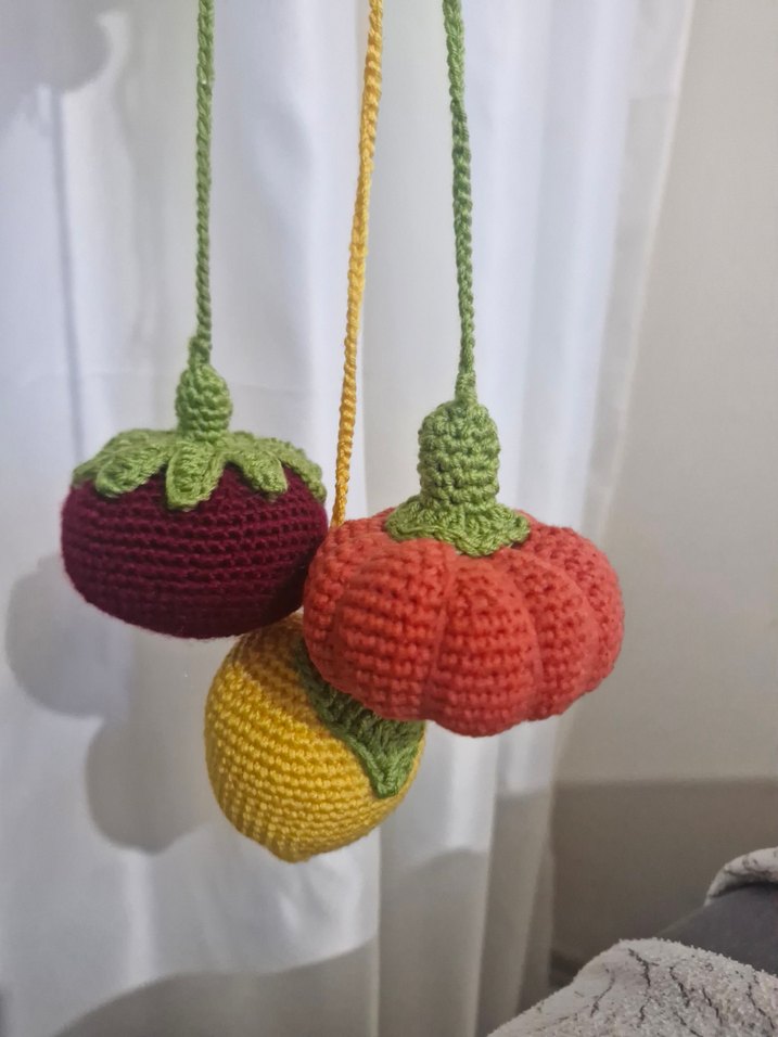 Bohem Tarzda Örgü Meyve Süsleri - Görsel 2