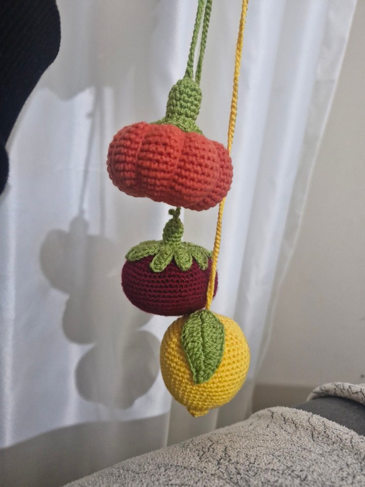Bohem Tarzda Örgü Meyve Süsleri - Görsel 3