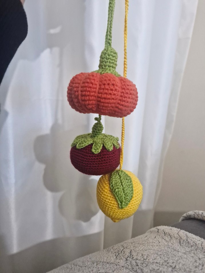 Bohem Tarzda Örgü Meyve Süsleri - Görsel 4