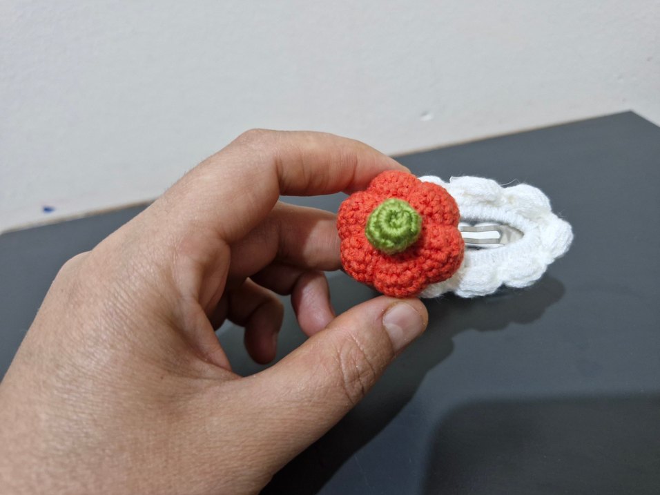 Renkli Örgü Kabak Figürlü Çocuk Toka Seti - Görsel 5