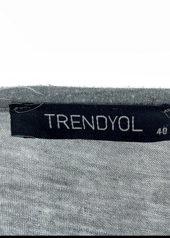 Trendyol & Milla Gri Kadın Kısa Kollu Baskılı Tişört