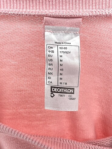 m Beden pembe Renk Decathlon Sweatshirt %70 İndirimli.