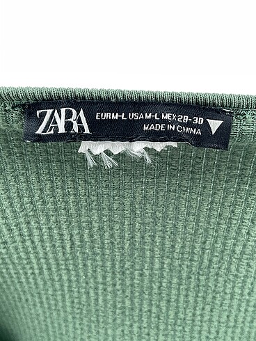l Beden yeşil Renk Zara Bluz %70 İndirimli.
