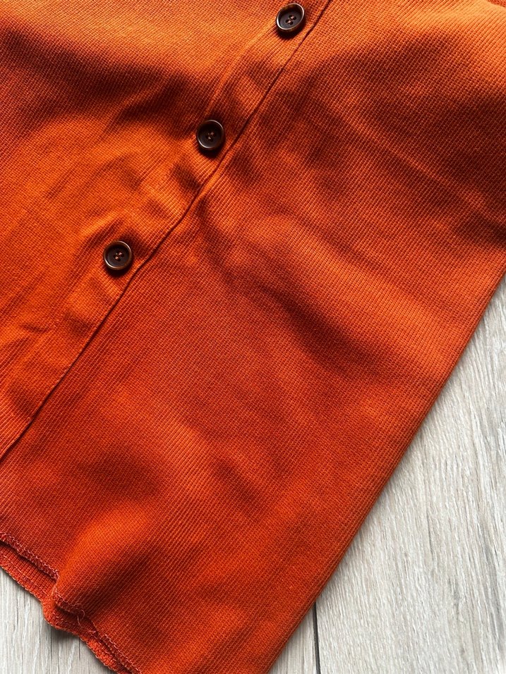 Kahverengi Düğmeli Uzun Askısız Triko Elbise - Görsel 2