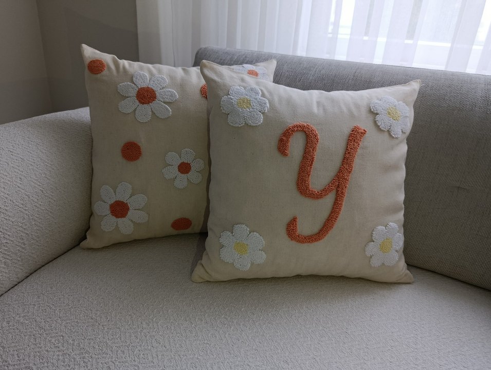 Nakışlı Bohem Beyaz Dekoratif Yastık - Görsel 2