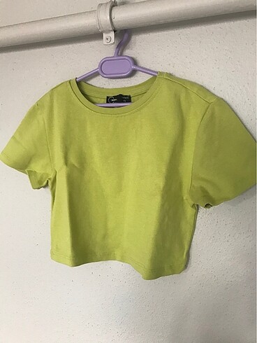 xs Beden Basic yeşil crop