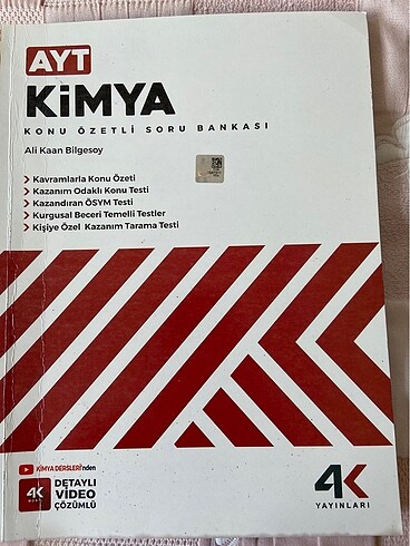 Ayt kimya 4k yayınları