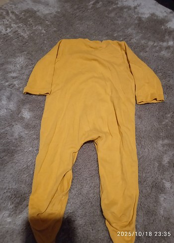 Sarı Bebek Erkek Tulum Yumuşak Kumaşlı - Görsel 3