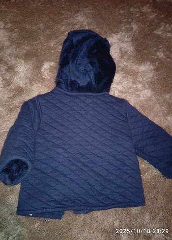 Gri Nakışlı Erkek Bebek Peluş Tulum - Görsel 2