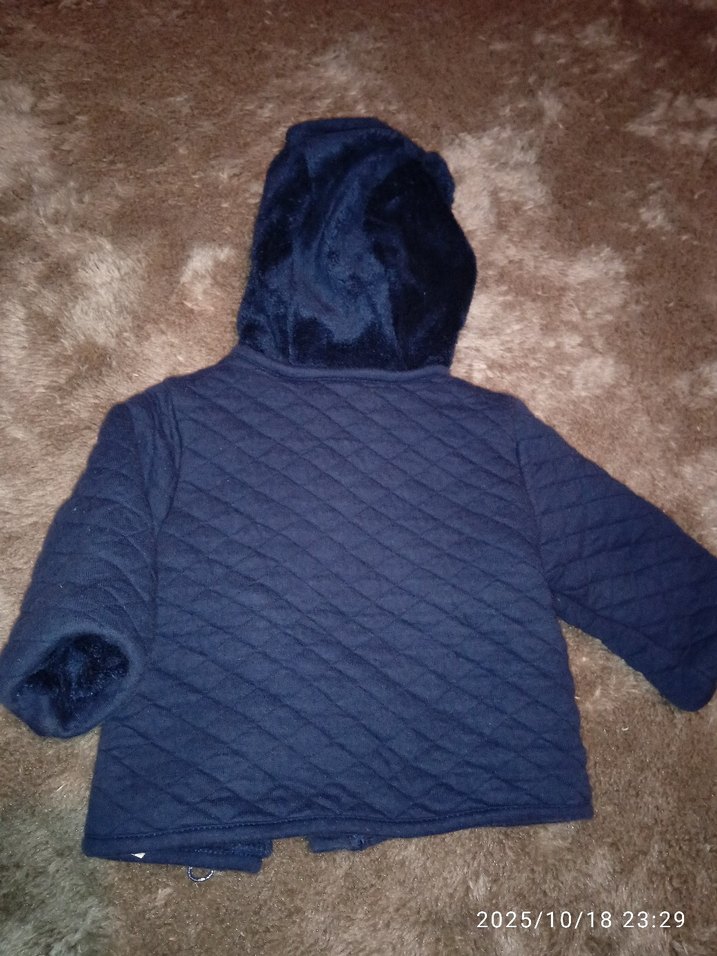 Gri Nakışlı Erkek Bebek Peluş Tulum - Görsel 2