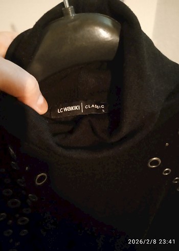 Düğmeli Siyah Uzun Kollu Gotik Elbise - Görsel 4