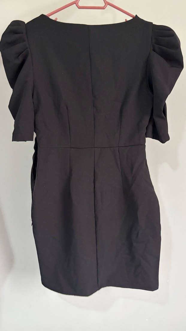 Siyah Goth Mezuniyet Elbisesi Midi Boy - Görsel 5