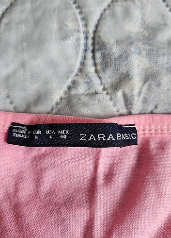 l Beden pembe Renk Zara Basic Tişört 