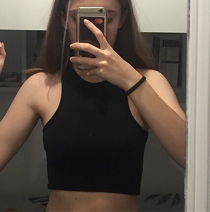 zara askılı crop
