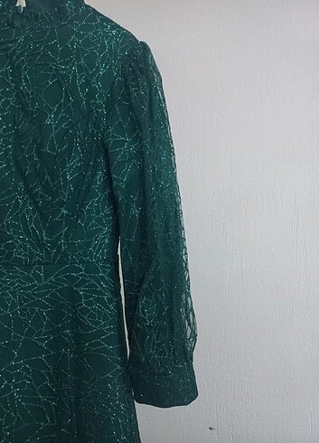 xl Beden yeşil Renk Abiye