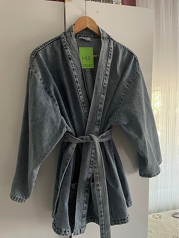 universal Beden mavi Renk kot kimono kot ceket