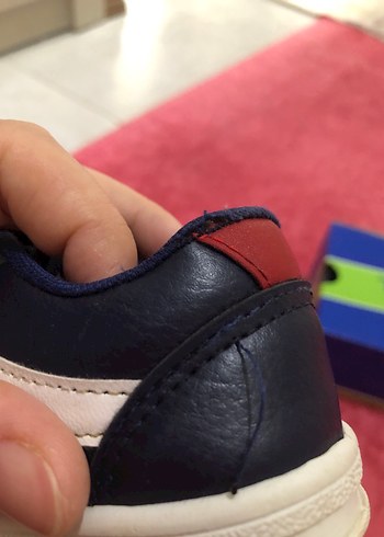 22 Beden mavi Renk Erkek Çocuk Renkli Baskılı Cırtlı Spor Ayakkabı