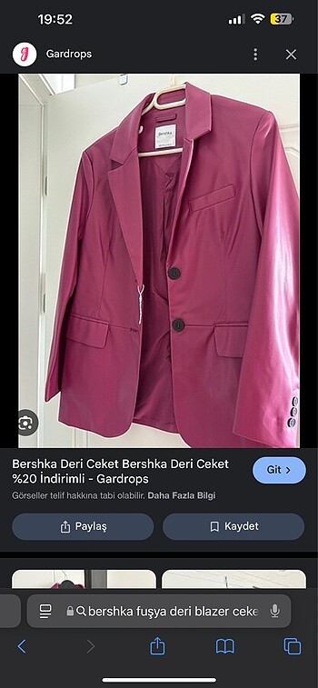 Bershka deri blazer ceket